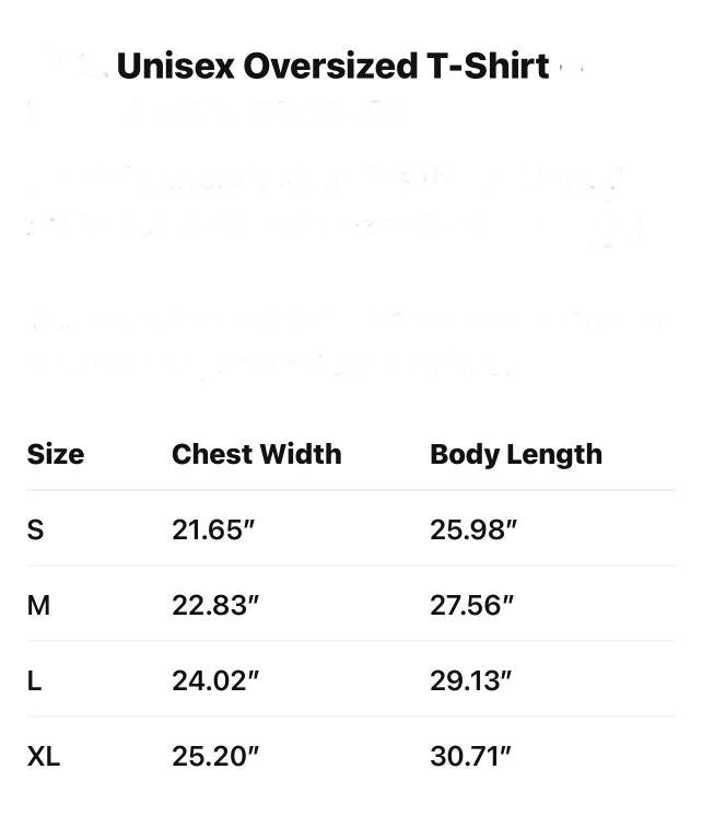Unisex Oversized T-shirt